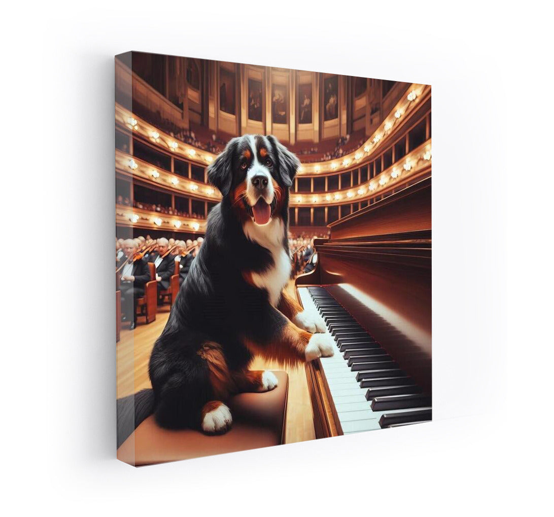 Bernese Mountain Dog at the Piano: Musical Magic in the Concert Hall