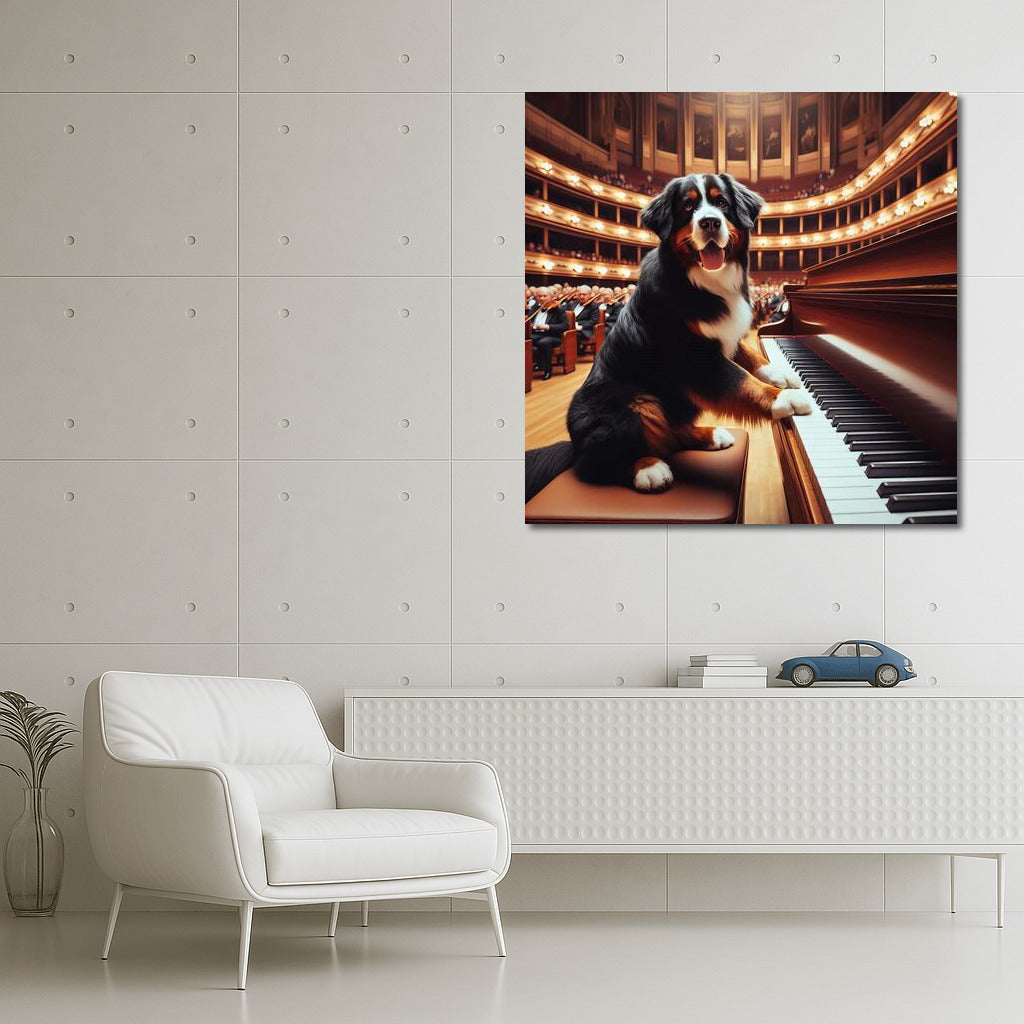 Bernese Mountain Dog at the Piano: Musical Magic in the Concert Hall