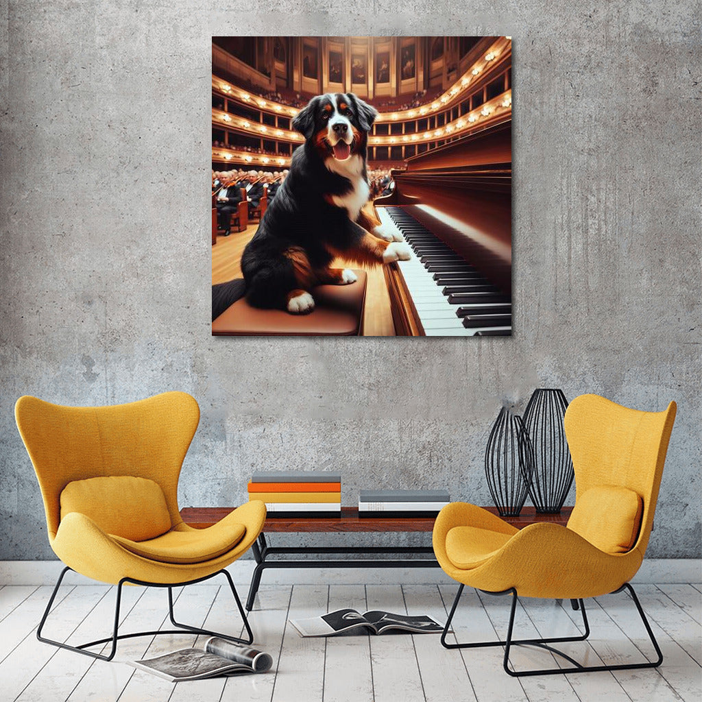 Bernese Mountain Dog at the Piano: Musical Magic in the Concert Hall