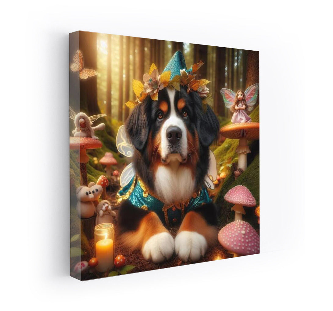 Bernese Mountain Dog in the Enchanted Forest: Magic and Fairytale Creatures