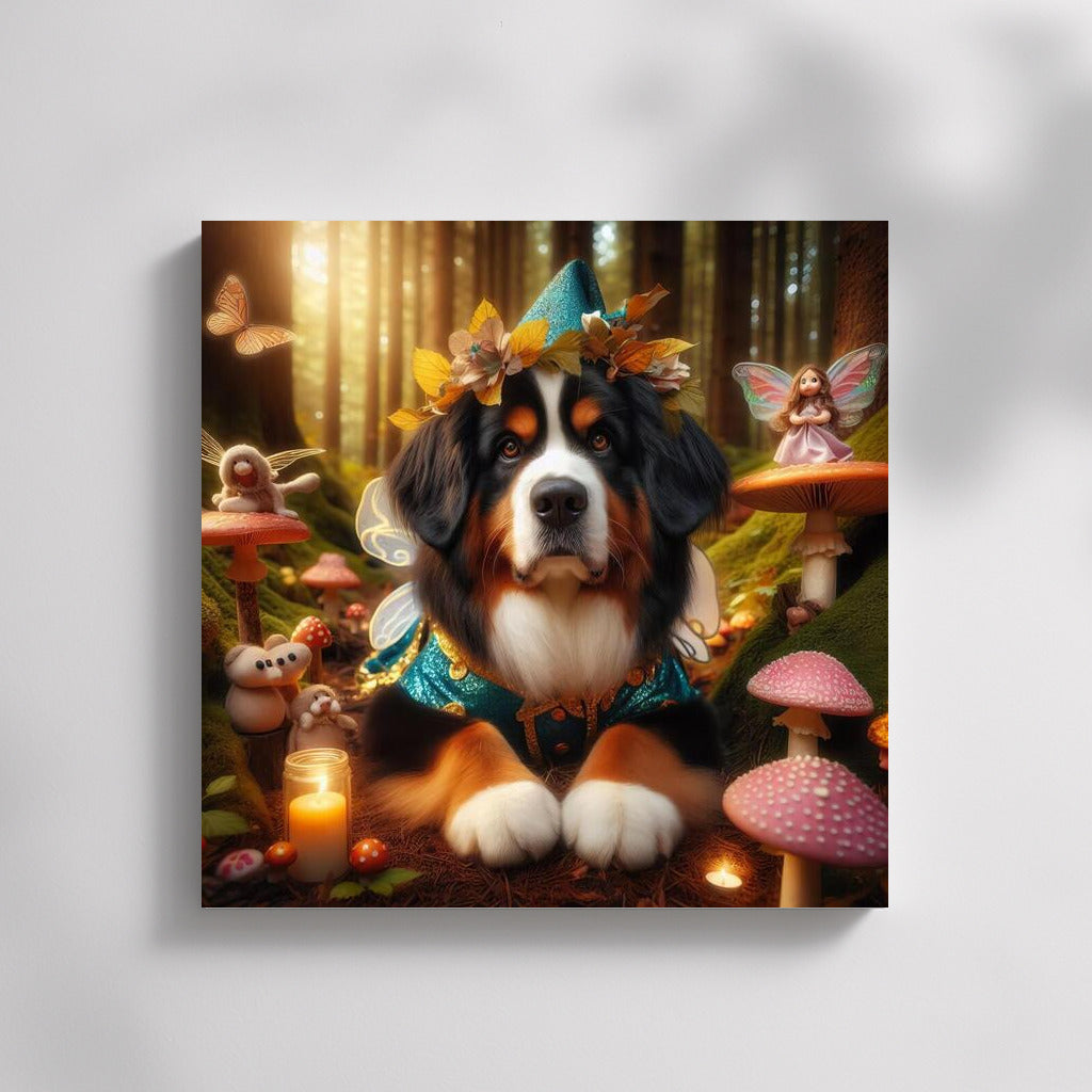 Bernese Mountain Dog in the Enchanted Forest: Magic and Fairytale Creatures