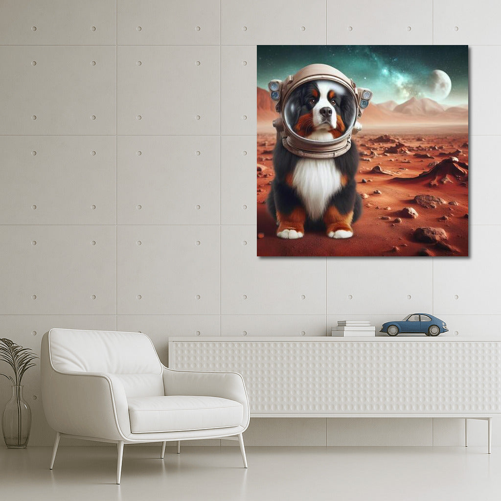 Bernese Mountain Dog on Mars: A Space Adventure with a Smile
