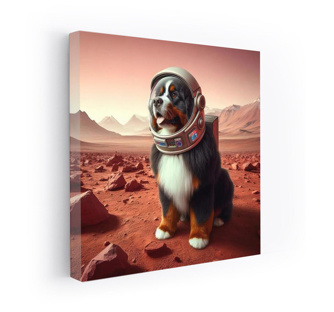Bernese Mountain Dog on Mars: A Space Adventure in a Spacesuit