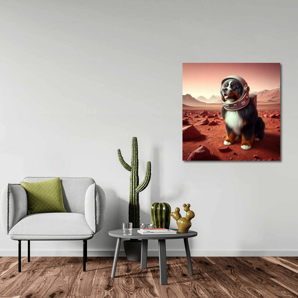 Bernese Mountain Dog on Mars: A Space Adventure in a Spacesuit