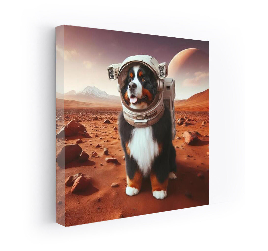 Bernese Mountain Dog on Mars: A Space Adventure in a Spacesuit