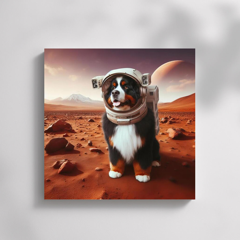 Bernese Mountain Dog on Mars: A Space Adventure in a Spacesuit