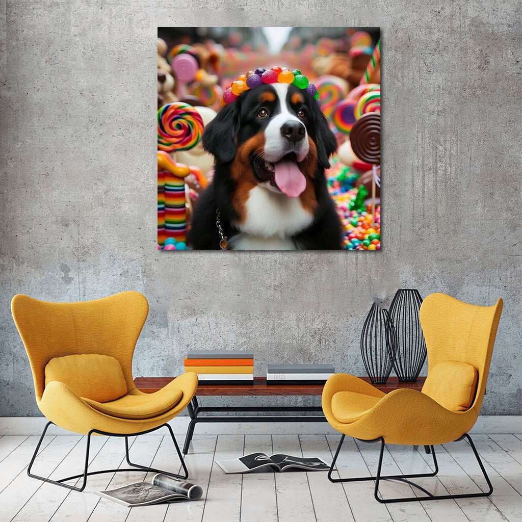 Chocolate Bernese Mountain Dog: Sweet Parade in the World of Candy