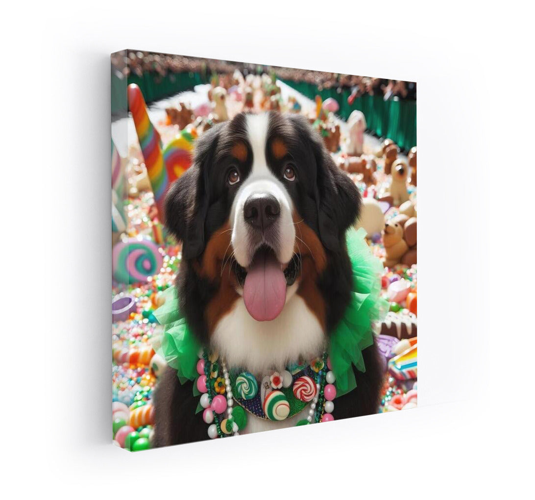 Bernese Mountain Dog in the Chocolate and Candy Parade: Sweet Fantasy for Your Interior