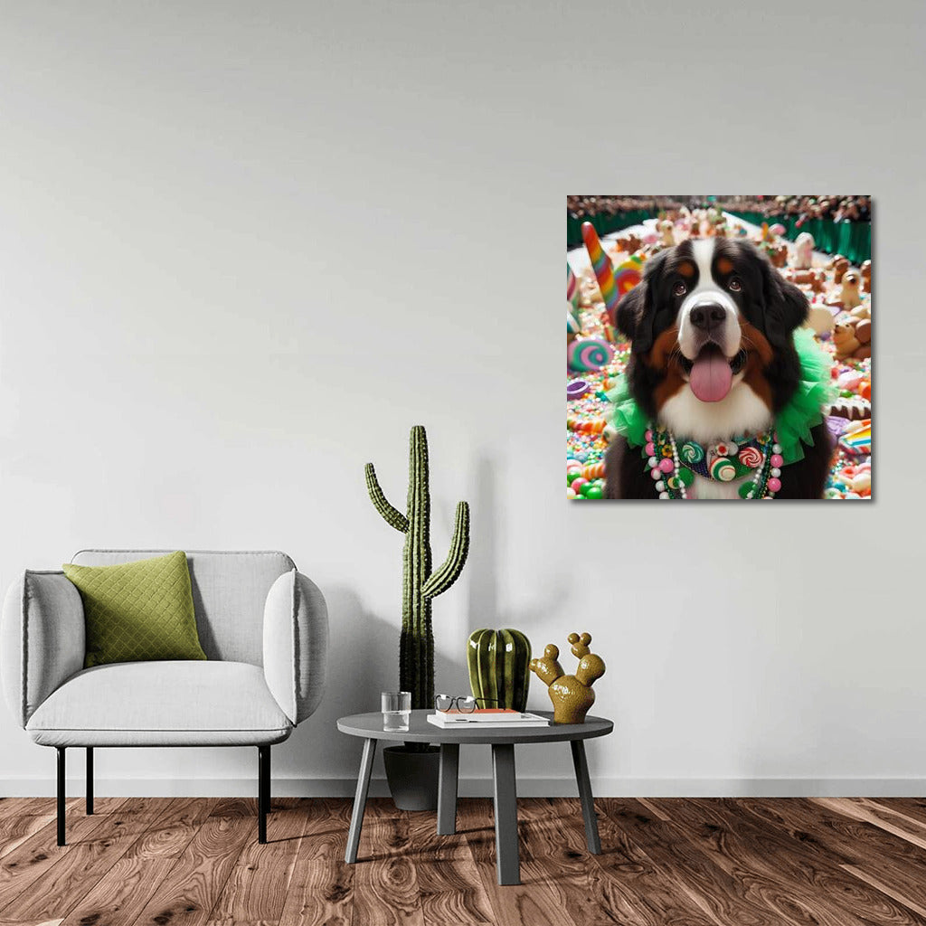 Bernese Mountain Dog in the Chocolate and Candy Parade: Sweet Fantasy for Your Interior