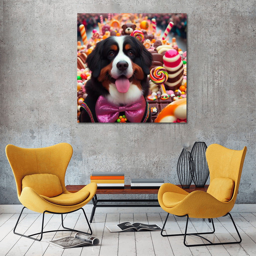 Bernese Mountain Dog in Chocolate Candyland: Dream Parade