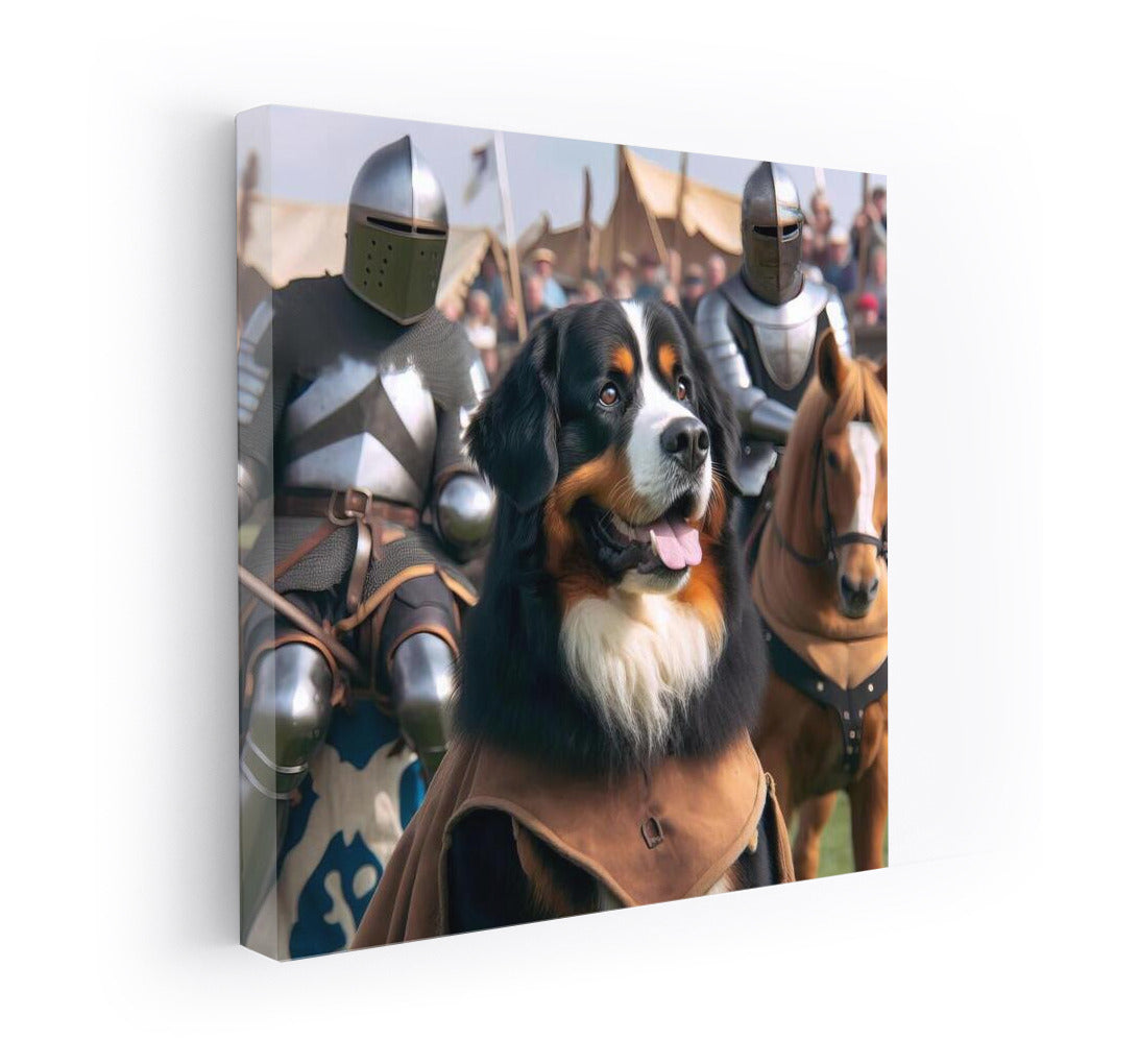 Bernese Mountain Dog at the Medieval Tournament: Knightly Spirit