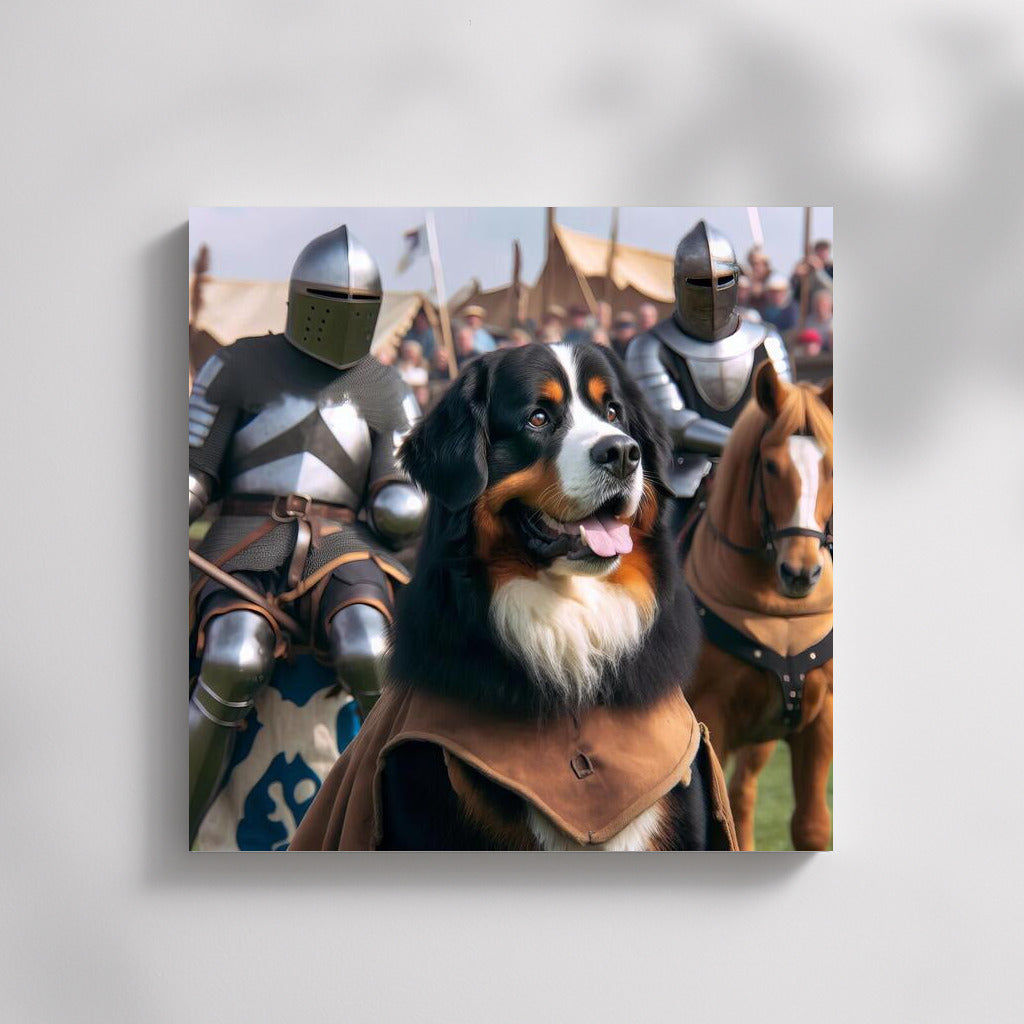Bernese Mountain Dog at the Medieval Tournament: Knightly Spirit