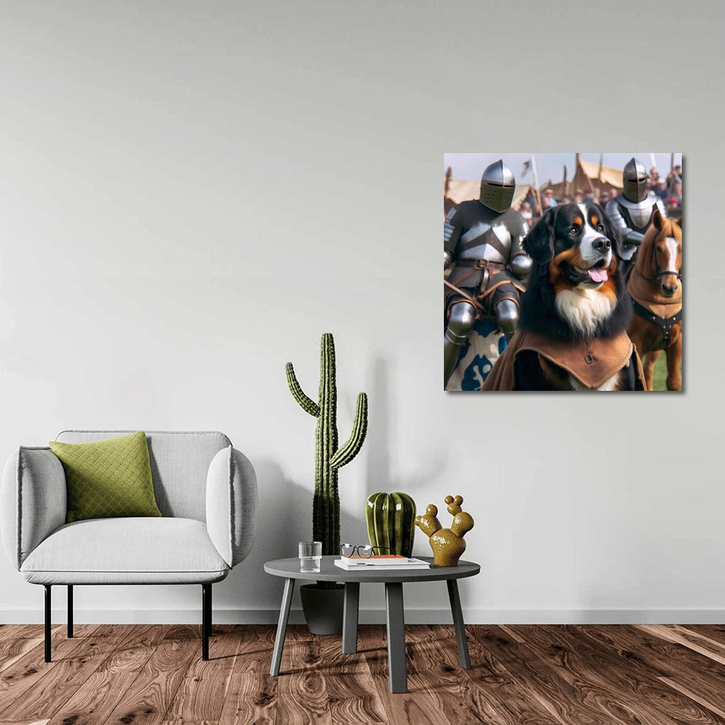 Bernese Mountain Dog at the Medieval Tournament: Knightly Spirit