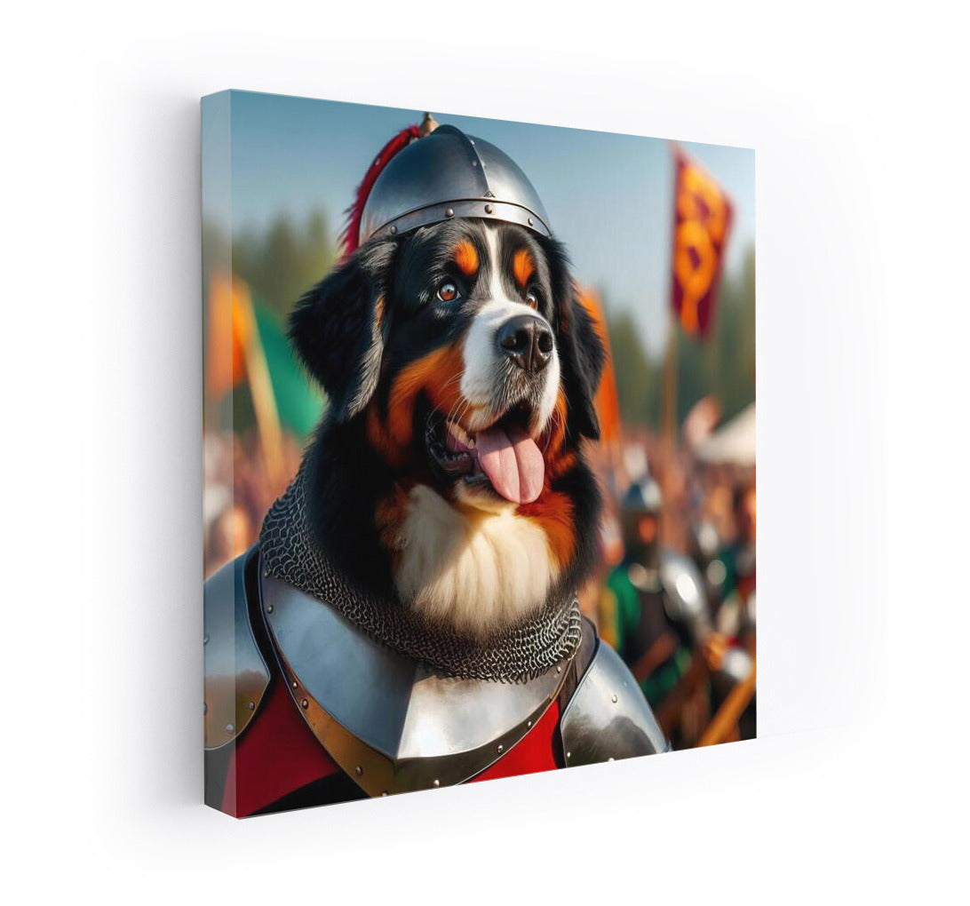 Bernese Mountain Dog in a Knight's Tournament: Medieval Battle