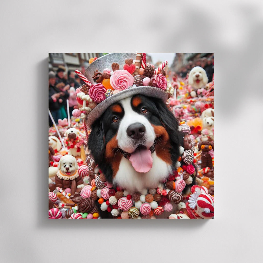 Bernese Dog at the Chocolate and Candy Parade