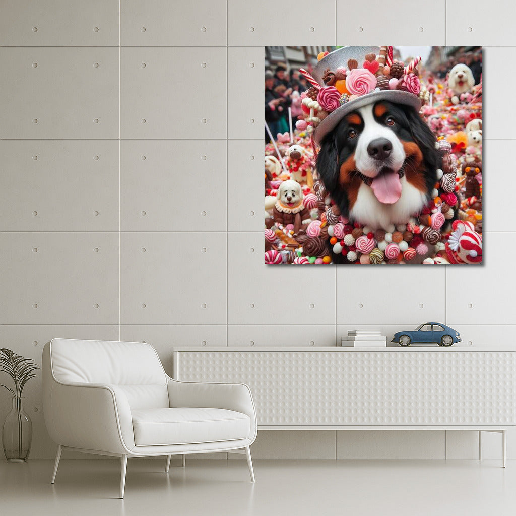 Bernese Dog at the Chocolate and Candy Parade