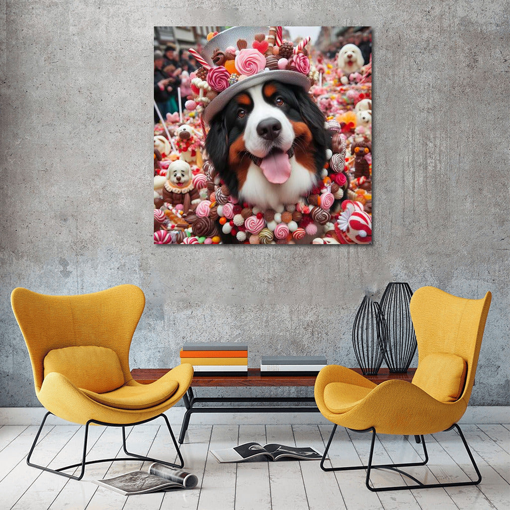 Bernese Dog at the Chocolate and Candy Parade