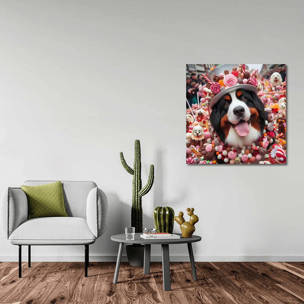 Bernese Dog at the Chocolate and Candy Parade