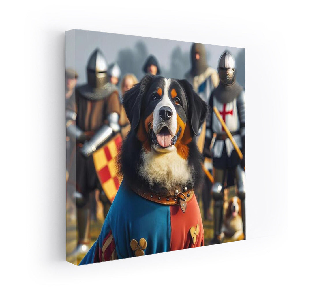 Bernese Mountain Dog at the Medieval Tournament: Knightly Loyalty