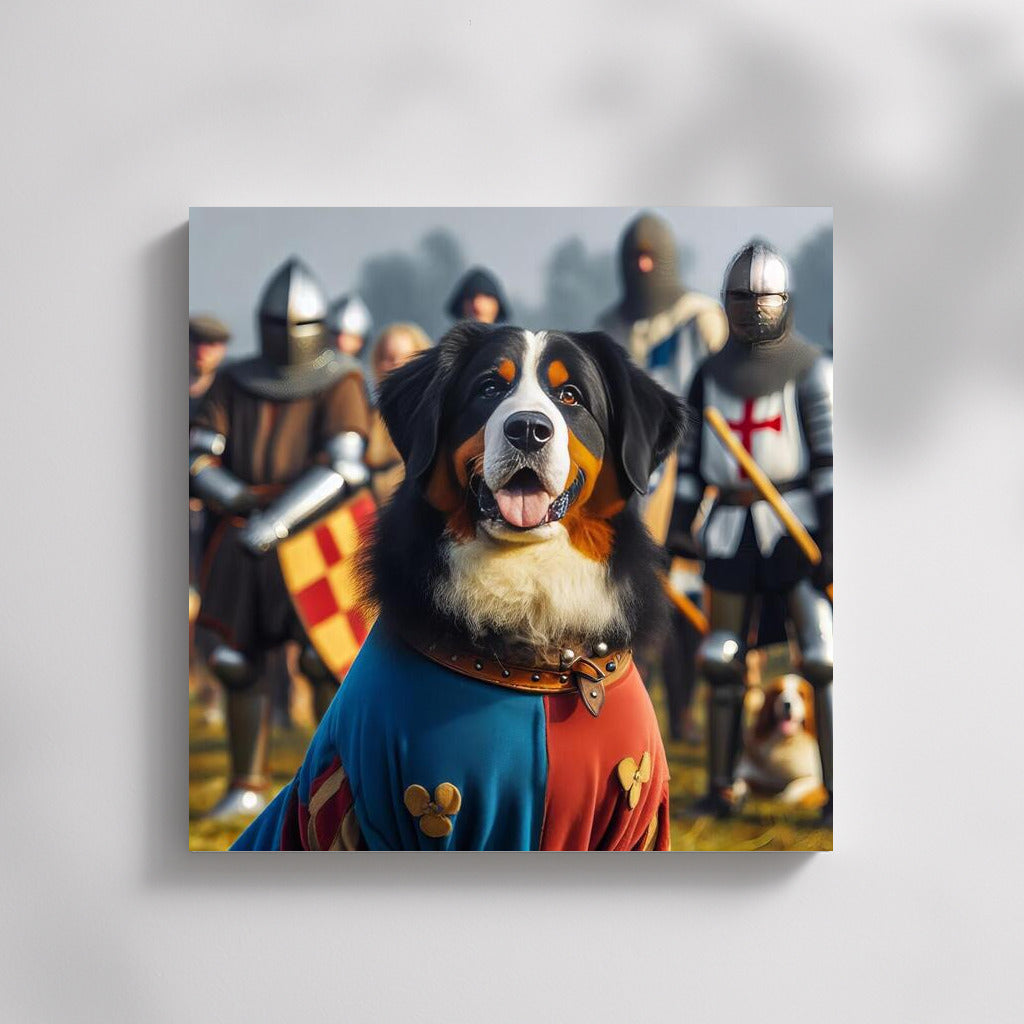 Bernese Mountain Dog at the Medieval Tournament: Knightly Loyalty