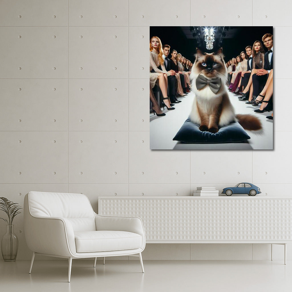 Burmese Cat on the Catwalk: Stylish Accent for the Interior