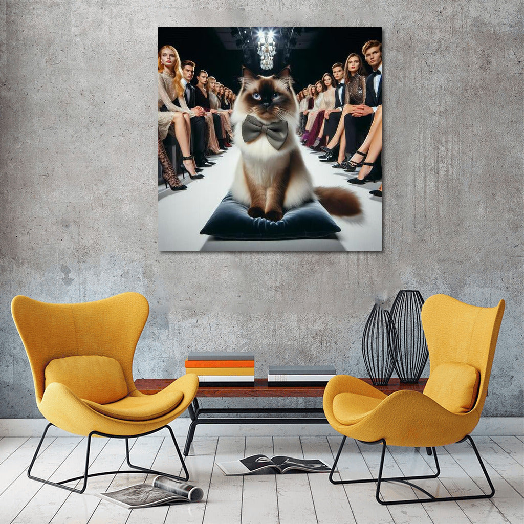 Burmese Cat on the Catwalk: Stylish Accent for the Interior