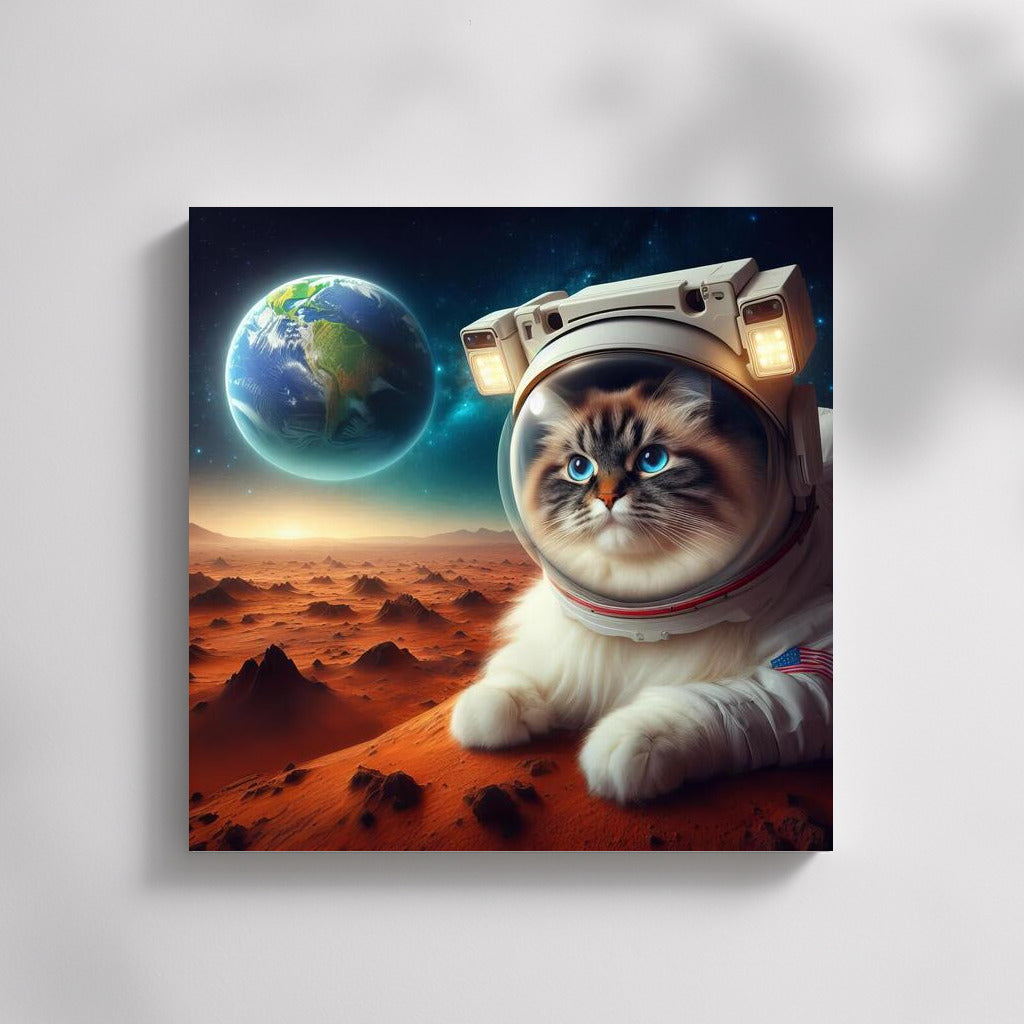 Burmese Astronaut Cat on Mars: A Look Back at Earth