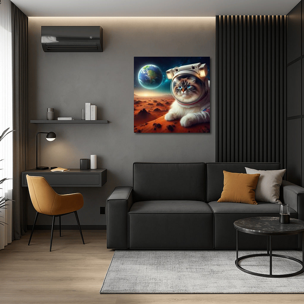 Burmese Astronaut Cat on Mars: A Look Back at Earth