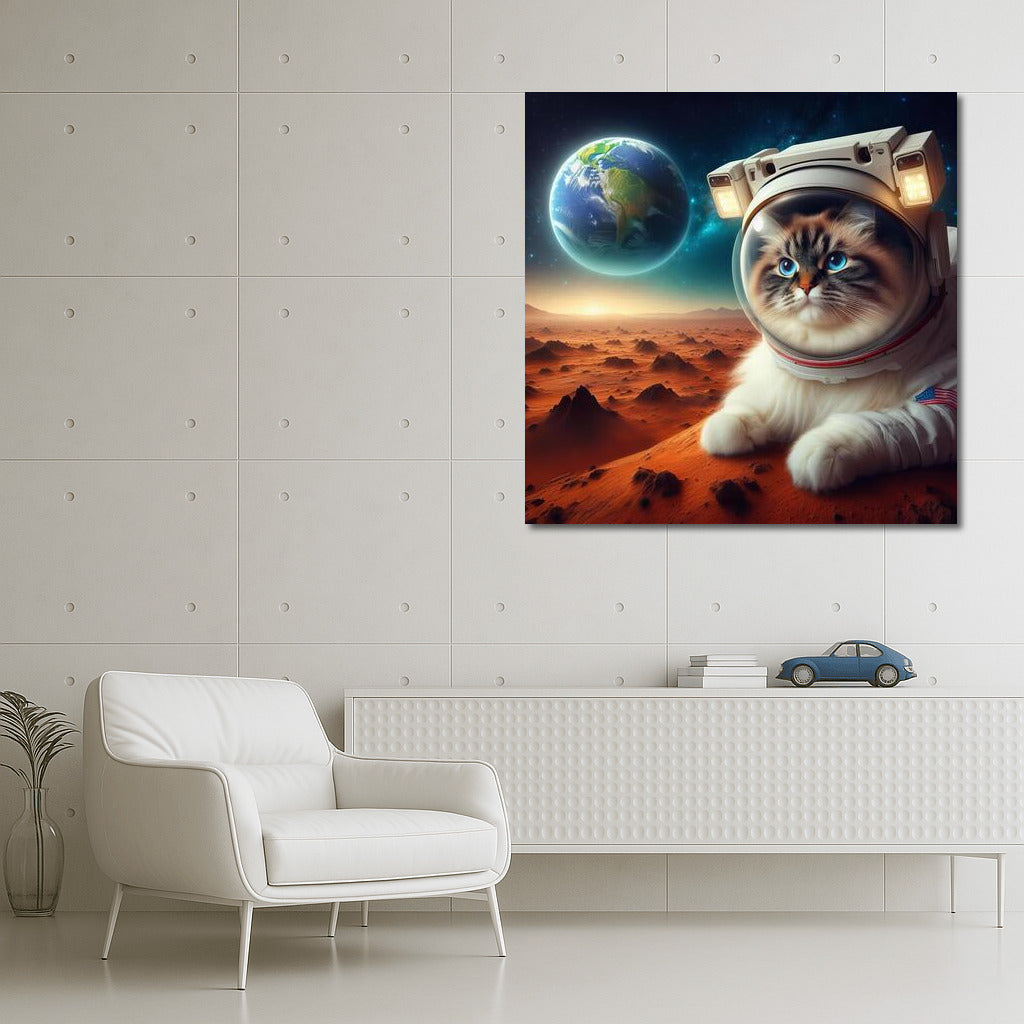 Burmese Astronaut Cat on Mars: A Look Back at Earth