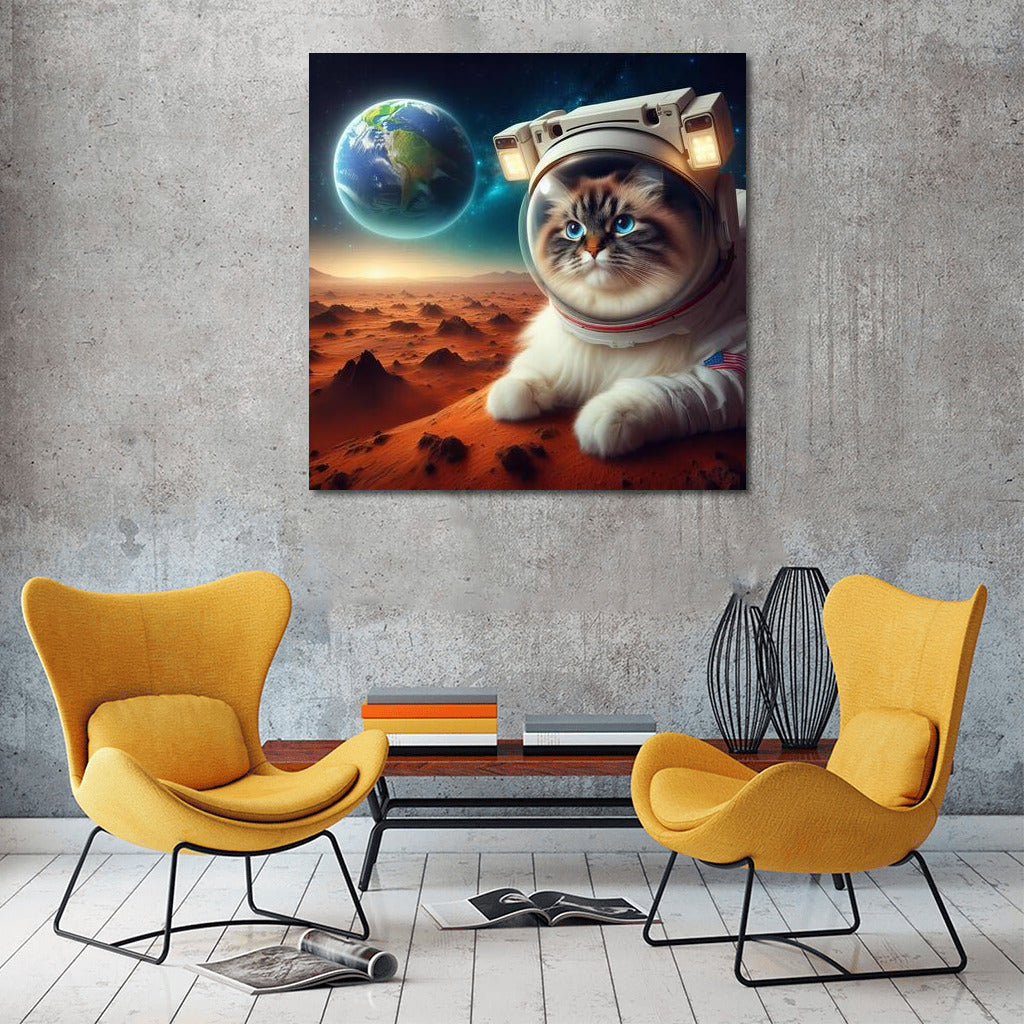 Burmese Astronaut Cat on Mars: A Look Back at Earth