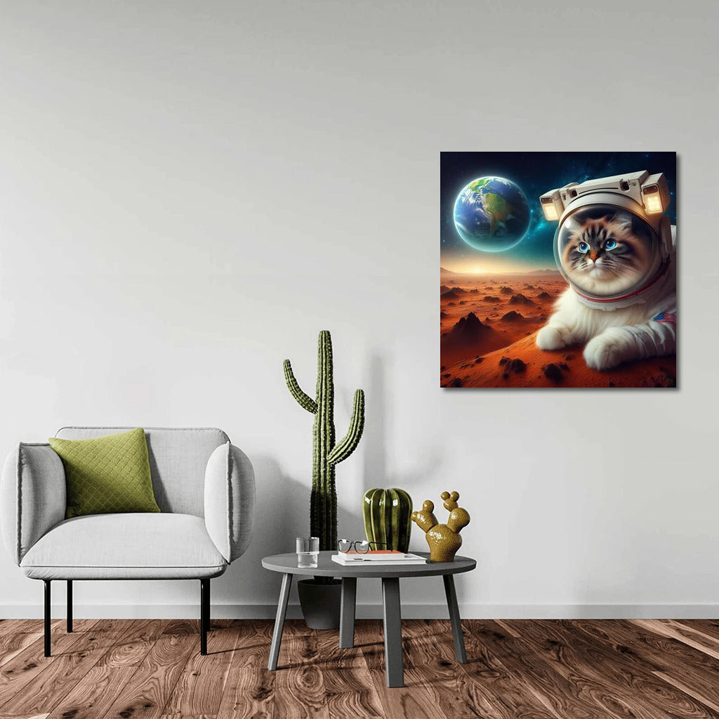 Burmese Astronaut Cat on Mars: A Look Back at Earth