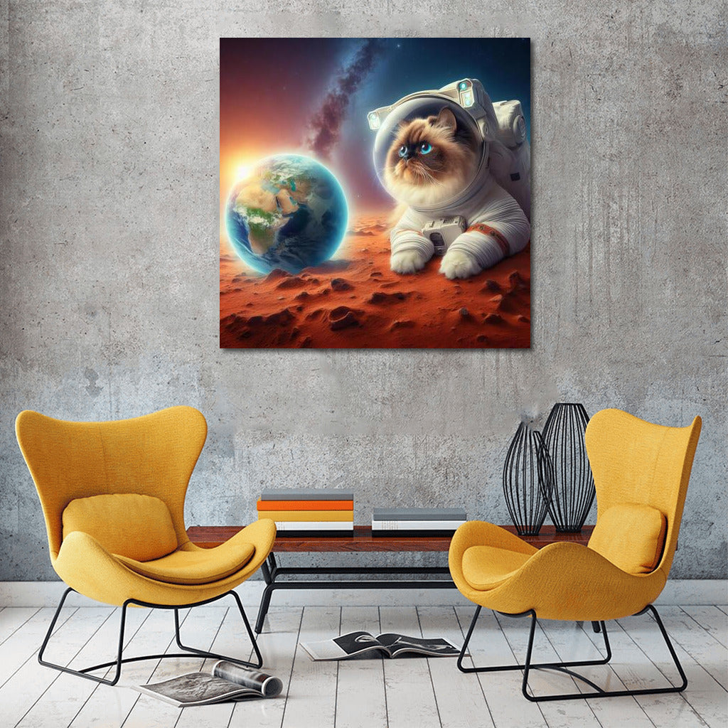 Burmese Cat in a Spacesuit on Mars: A Look at Earth