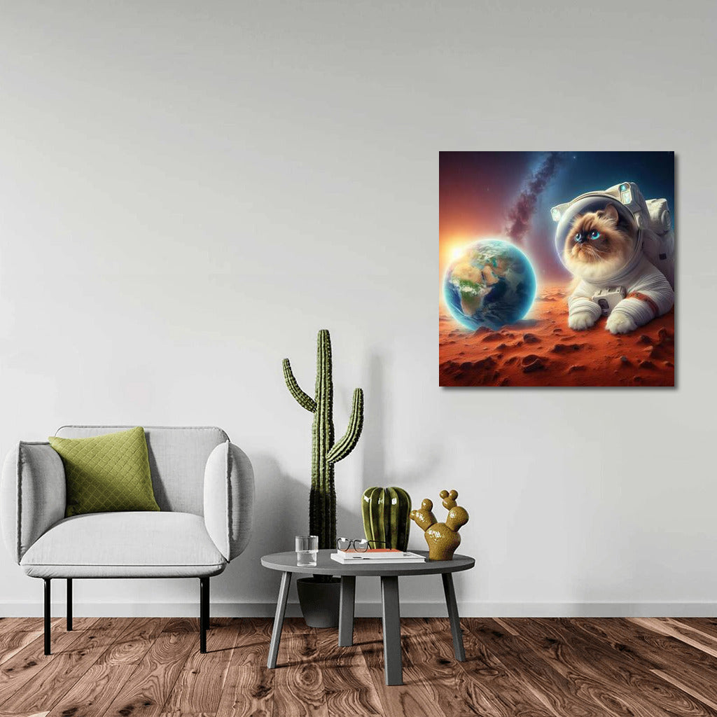 Burmese Cat in a Spacesuit on Mars: A Look at Earth