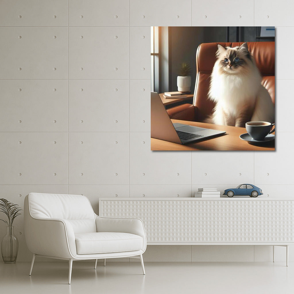 Burmese Cat in the Office: Inspiration for a Stylish Interior