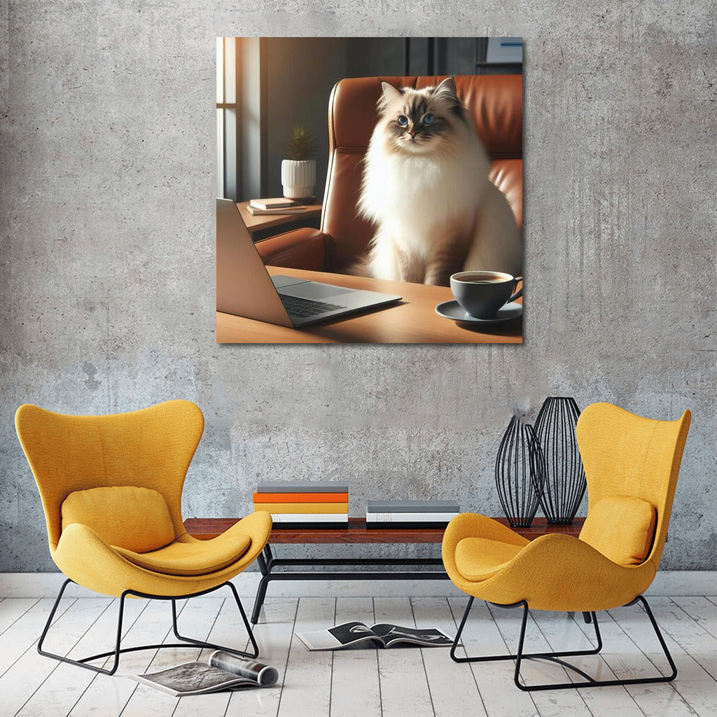 Burmese Cat in the Office: Inspiration for a Stylish Interior
