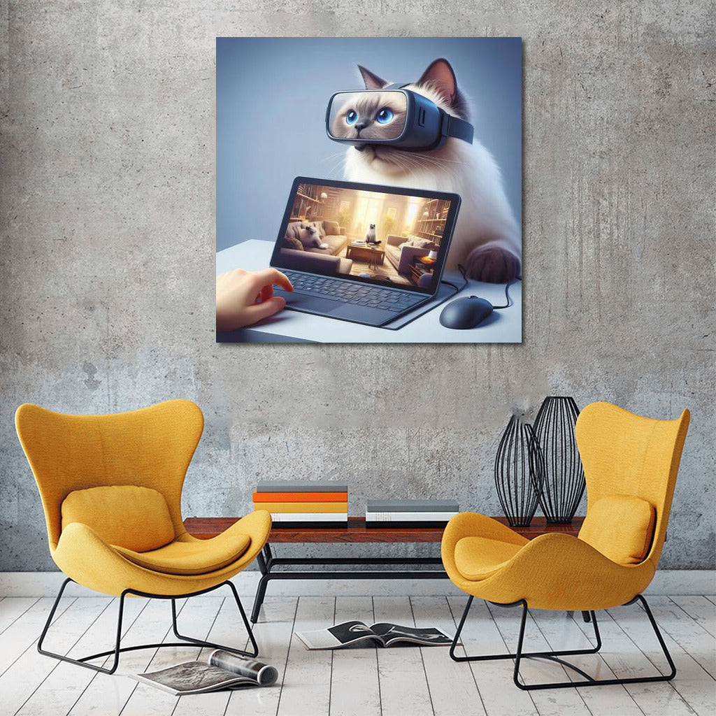 Burmese Cat in Virtual Reality: A Furry Fantasy World