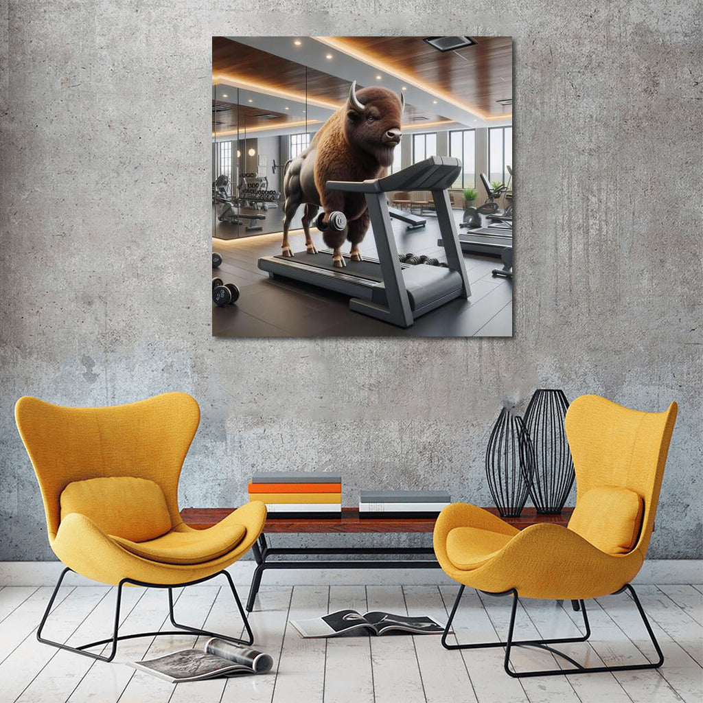 Bison on the Run: Natural Power in Motion