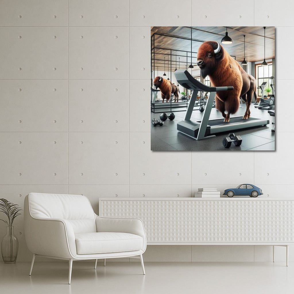 Buffalo on a Treadmill: A Fitness Adventure in the Gym