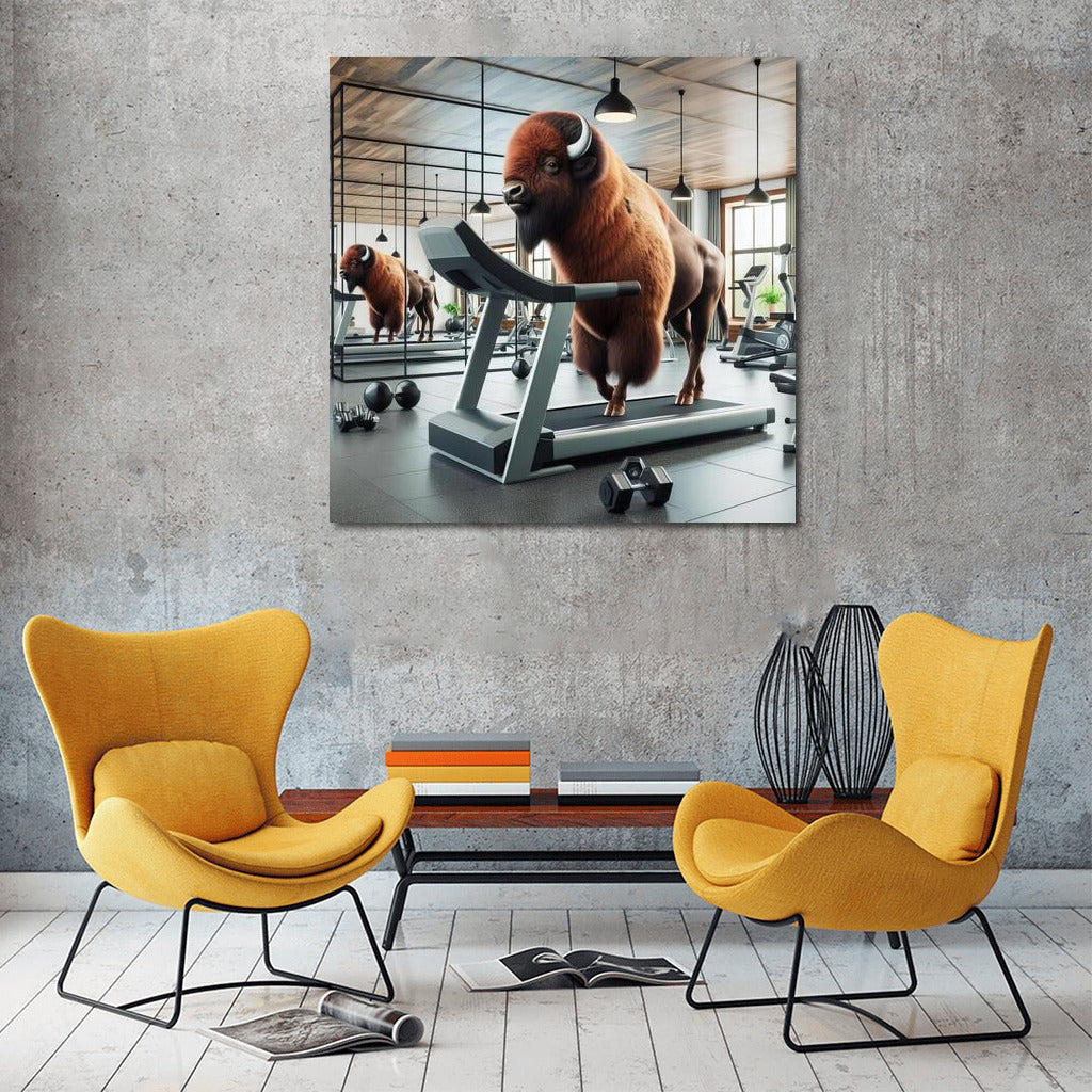 Buffalo on a Treadmill: A Fitness Adventure in the Gym