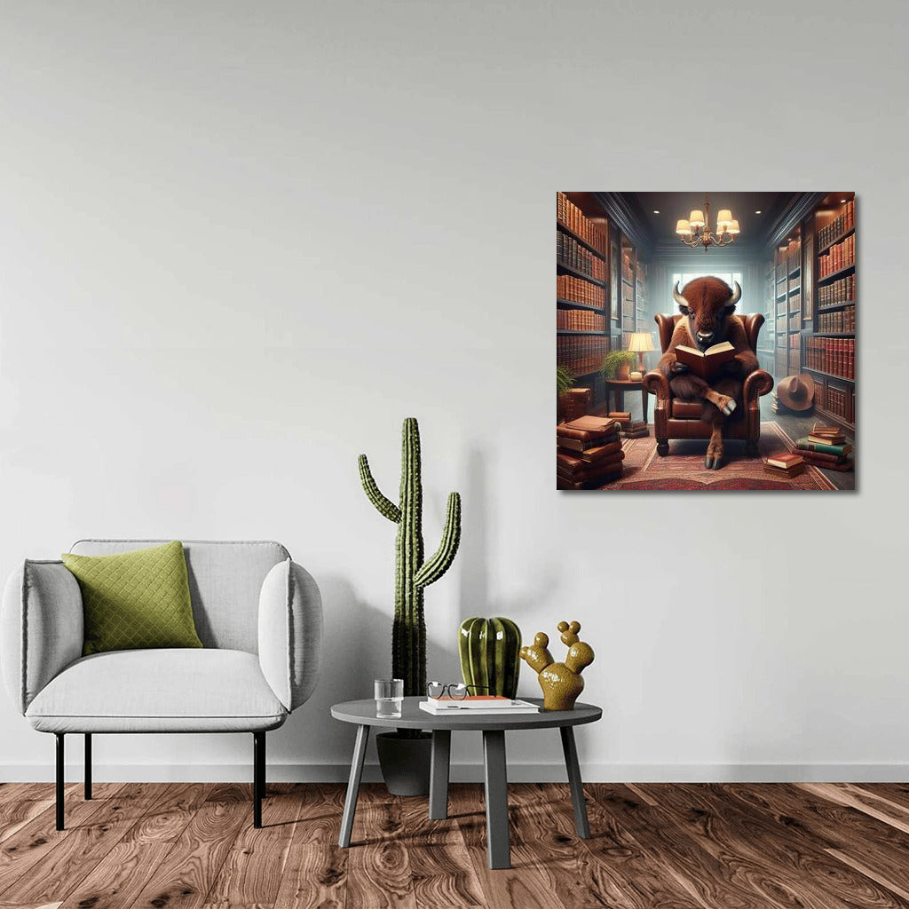 Bison in the Cozy Library: Reading in an Armchair