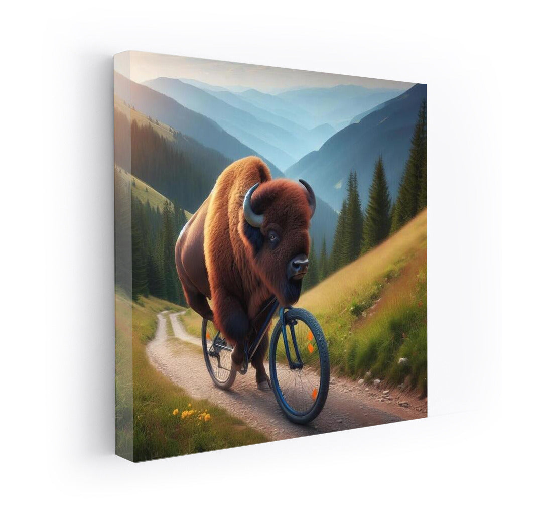 Bison on a Bike: Conquering the Mountain Trail
