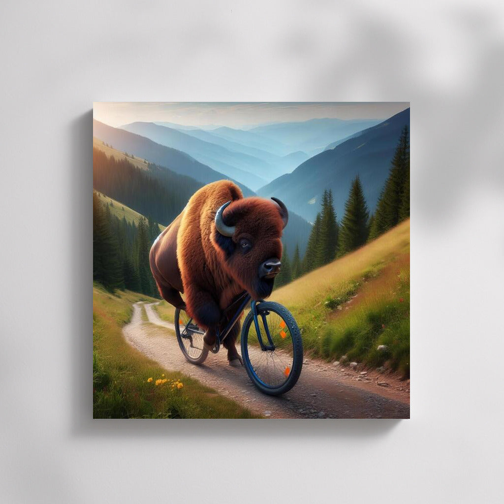 Bison on a Bike: Conquering the Mountain Trail