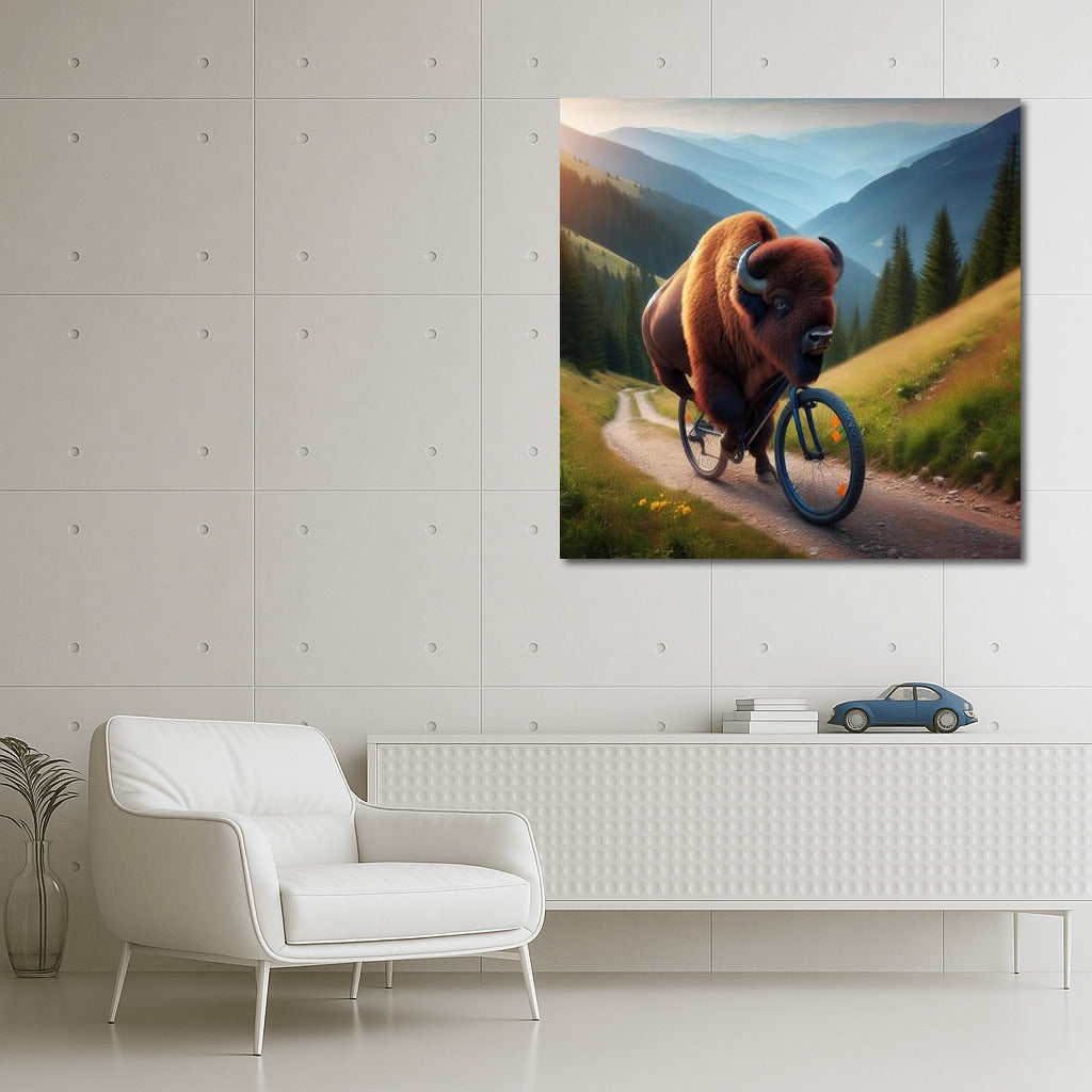 Bison on a Bike: Conquering the Mountain Trail