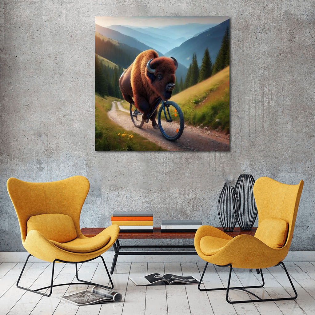 Bison on a Bike: Conquering the Mountain Trail