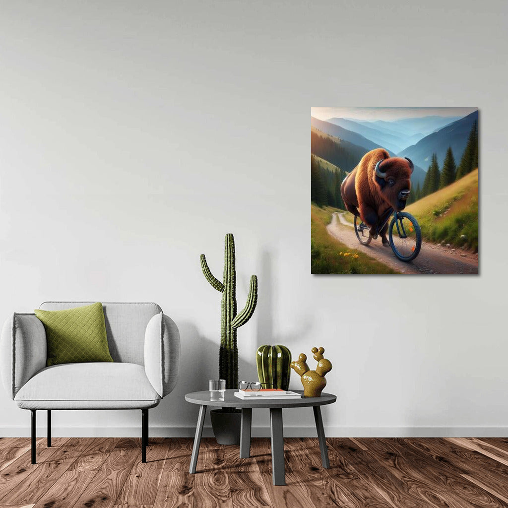 Bison on a Bike: Conquering the Mountain Trail