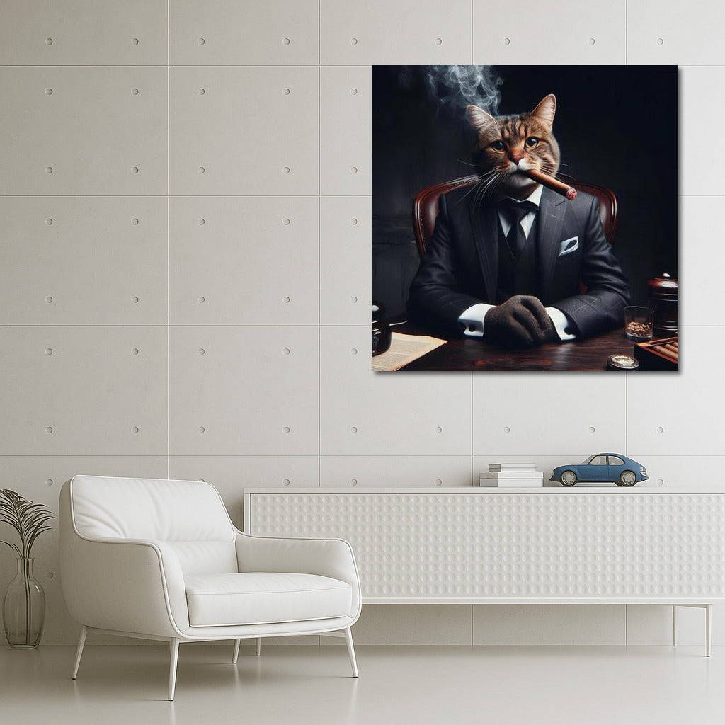 Boss Cat with a Cigar: Style and Charm in the Interior