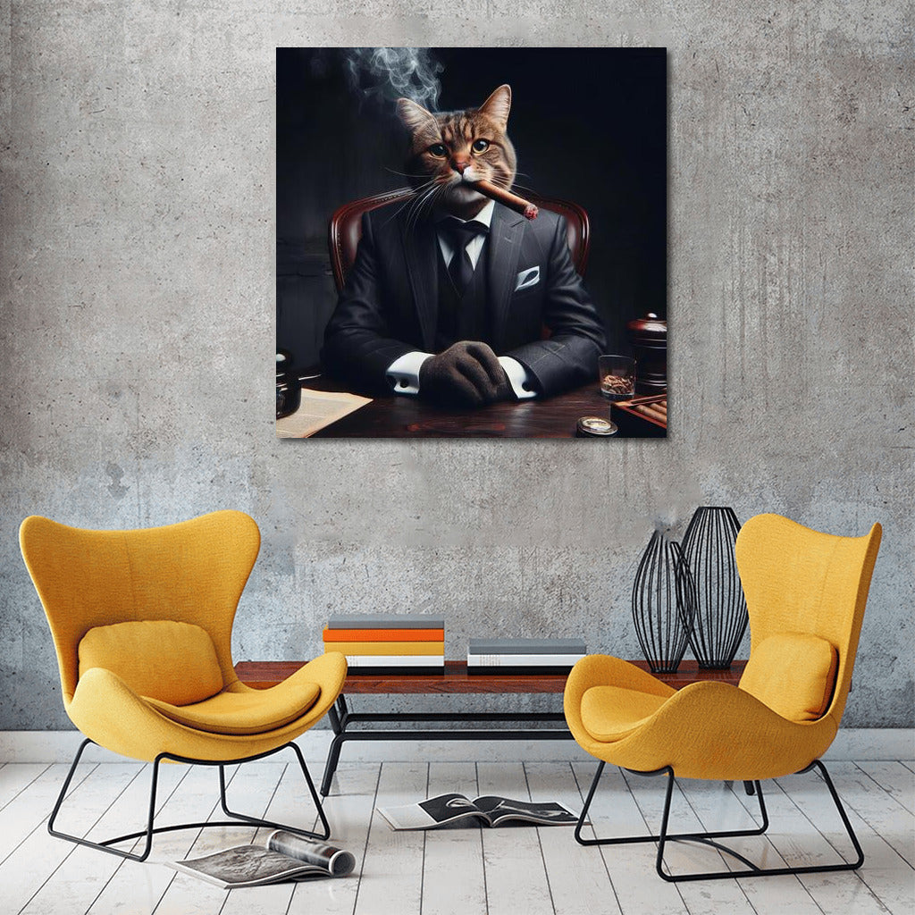 Boss Cat with a Cigar: Style and Charm in the Interior