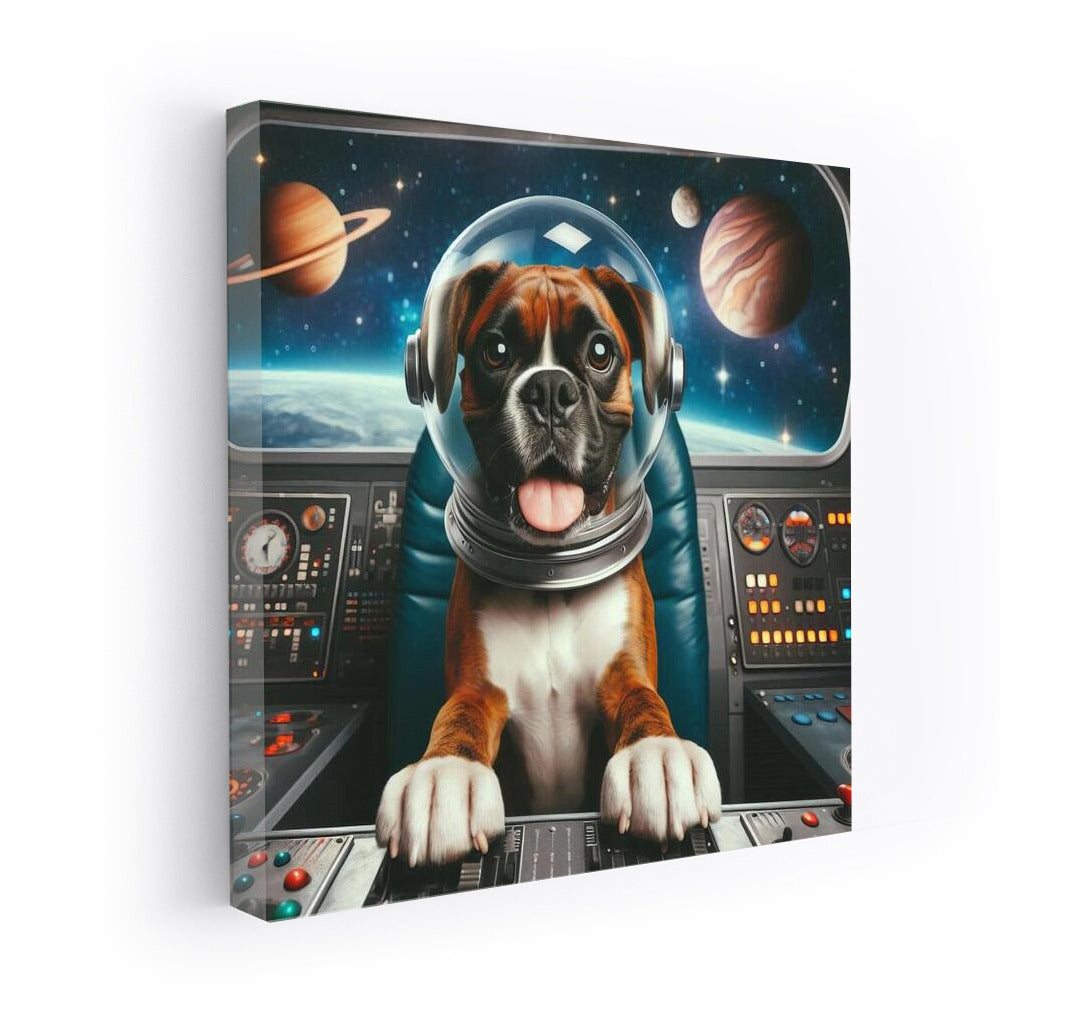 Boxer's Space Journey: Dog in a Spaceship