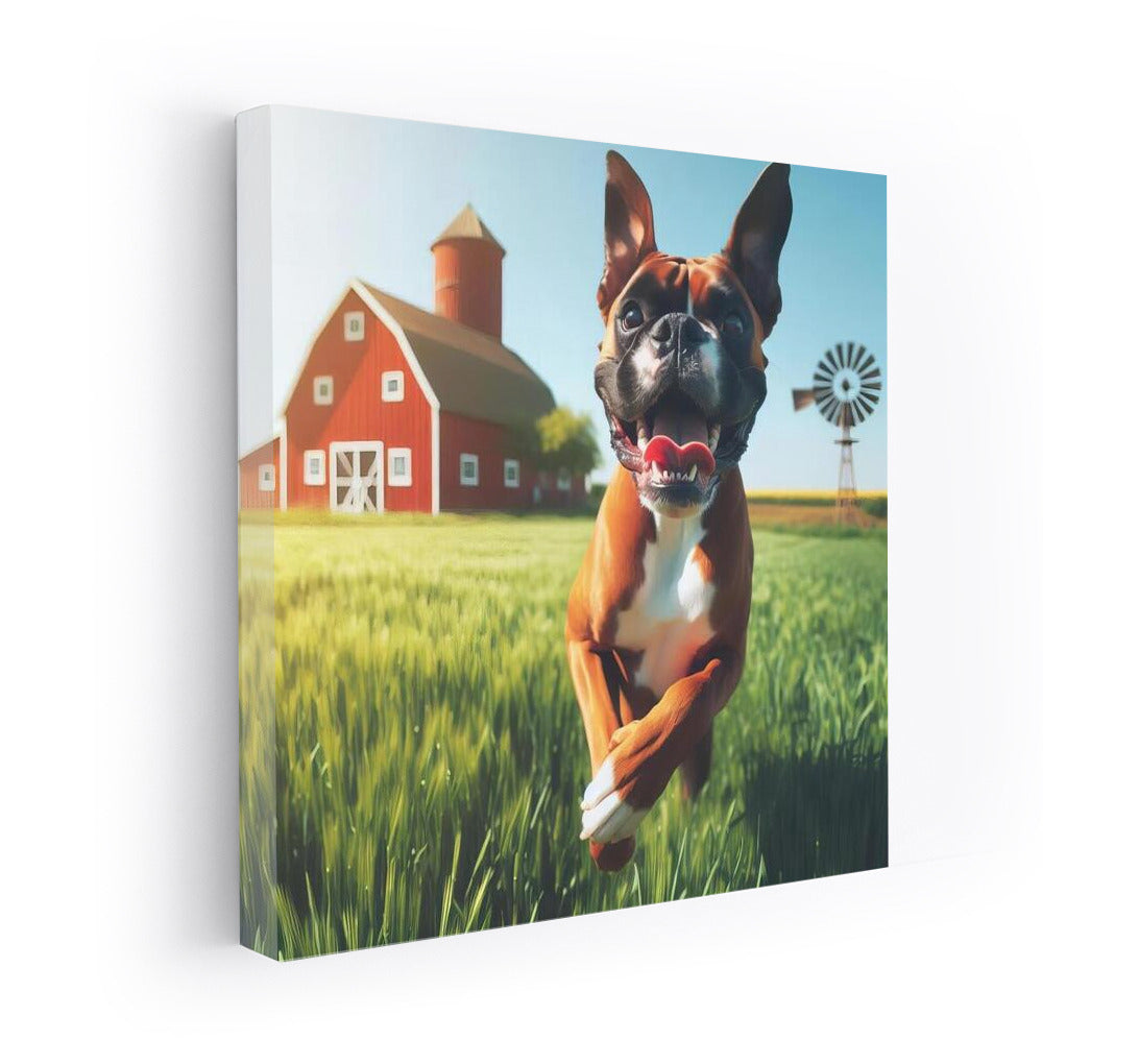Boxer on a Country Farm: Freedom and Joy in the Interior
