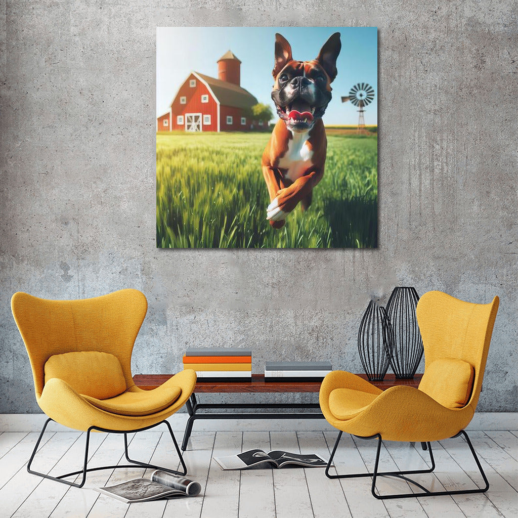 Boxer on a Country Farm: Freedom and Joy in the Interior